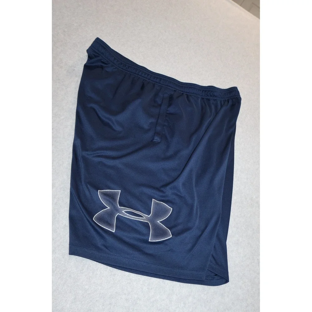 Under Armour Gym Shorts Mens XXL Tall 2XLT Blue HeatGear Loose Fit 11